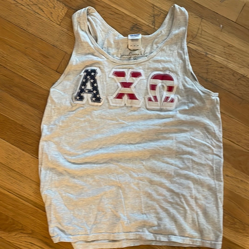 American flag alpha chi omega letters